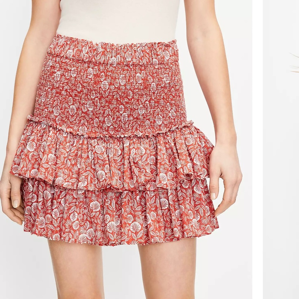 Loft smocked tiered skirt